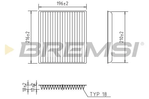 Filter, Innenraumluft BREMSI FC0089
