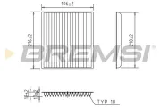 Filter, Innenraumluft BREMSI FC0089