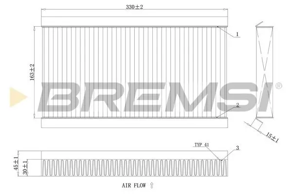 Filter, Innenraumluft BREMSI FC0090A