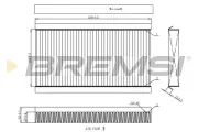 Filter, Innenraumluft BREMSI FC0090
