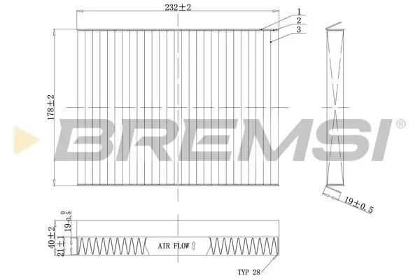 Filter, Innenraumluft BREMSI FC0091C