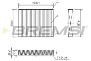 Filter, Innenraumluft BREMSI FC0092A