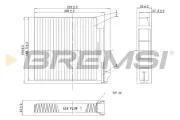 Filter, Innenraumluft BREMSI FC0093C