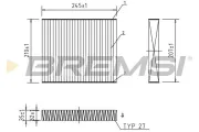 Filter, Innenraumluft BREMSI FC0094A