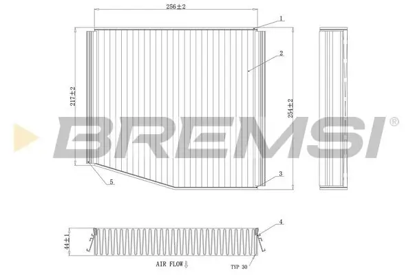Filter, Innenraumluft BREMSI FC0106A