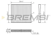 Filter, Innenraumluft BREMSI FC0107C