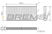 Filter, Innenraumluft BREMSI FC0164A