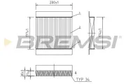 Filter, Innenraumluft BREMSI FC0167A