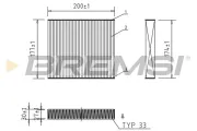 Filter, Innenraumluft BREMSI FC0167