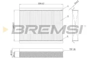 Filter, Innenraumluft BREMSI FC0168C