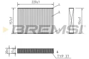 Filter, Innenraumluft BREMSI FC0168