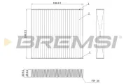 Filter, Innenraumluft BREMSI FC0171C