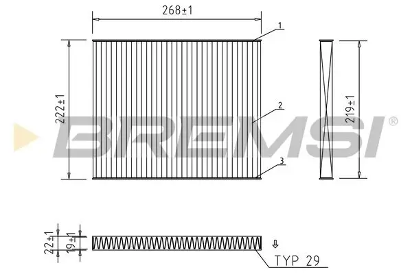 Filter, Innenraumluft BREMSI FC0174A