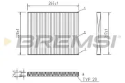 Filter, Innenraumluft BREMSI FC0174C