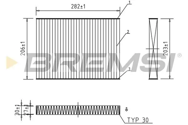 Filter, Innenraumluft BREMSI FC0181A