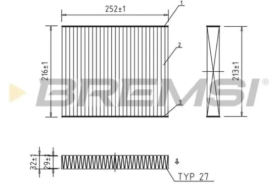 Filter, Innenraumluft BREMSI FC0183A Bild Filter, Innenraumluft BREMSI FC0183A