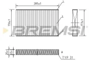 Filter, Innenraumluft BREMSI FC0185A
