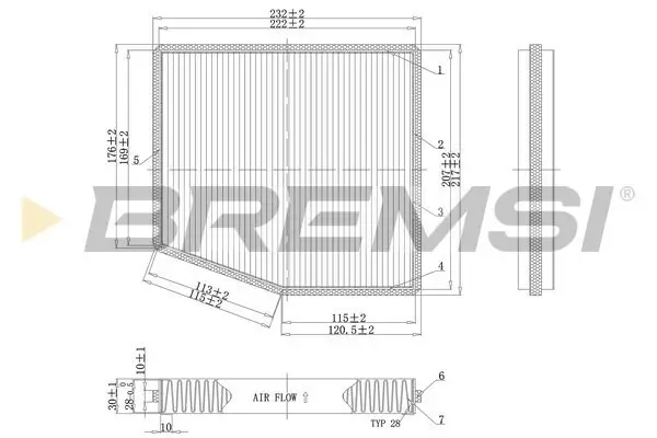 Filter, Innenraumluft BREMSI FC0187C