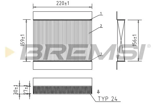 Filter, Innenraumluft BREMSI FC0197A