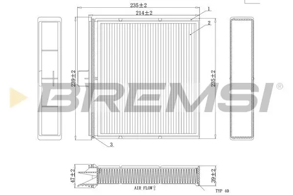 Filter, Innenraumluft BREMSI FC0401