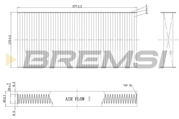 Filter, Innenraumluft BREMSI FC0403