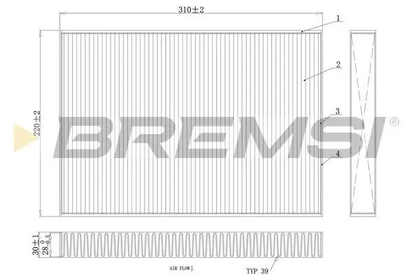 Filter, Innenraumluft BREMSI FC0410A