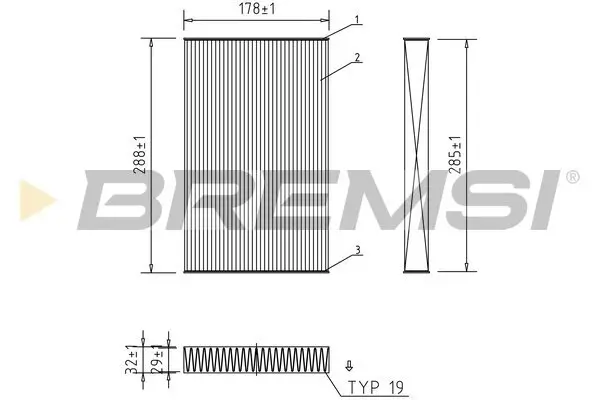 Filter, Innenraumluft BREMSI FC0414C