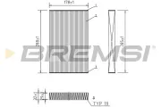 Filter, Innenraumluft BREMSI FC0414C