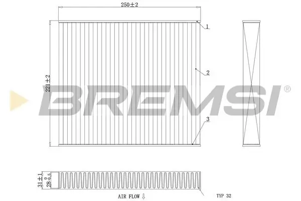 Filter, Innenraumluft BREMSI FC0416C