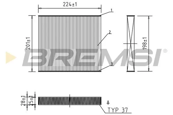 Filter, Innenraumluft BREMSI FC0418