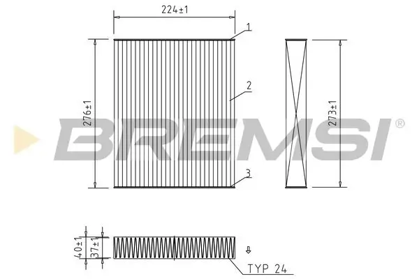 Filter, Innenraumluft BREMSI FC0422C