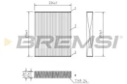 Filter, Innenraumluft BREMSI FC0422C