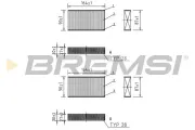 Filter, Innenraumluft BREMSI FC0425