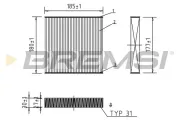 Filter, Innenraumluft BREMSI FC0427