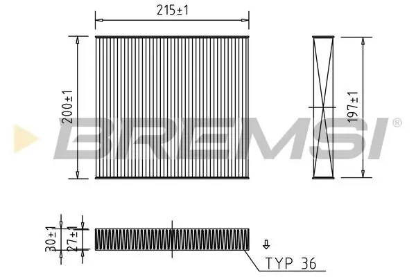 Filter, Innenraumluft BREMSI FC0431