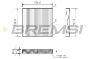 Filter, Innenraumluft BREMSI FC0434C