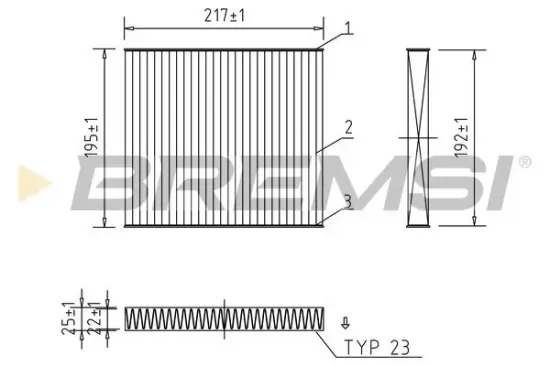 Filter, Innenraumluft BREMSI FC0441A Bild Filter, Innenraumluft BREMSI FC0441A