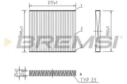 Filter, Innenraumluft BREMSI FC0441C