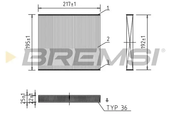 Filter, Innenraumluft BREMSI FC0441