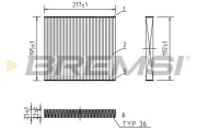 Filter, Innenraumluft BREMSI FC0441