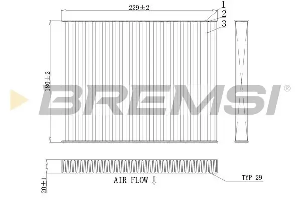 Filter, Innenraumluft BREMSI FC0443C