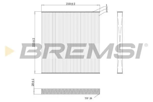 Filter, Innenraumluft BREMSI FC0445A