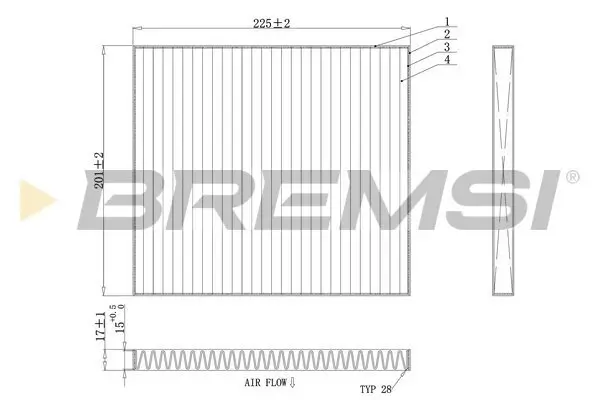 Filter, Innenraumluft BREMSI FC0447C