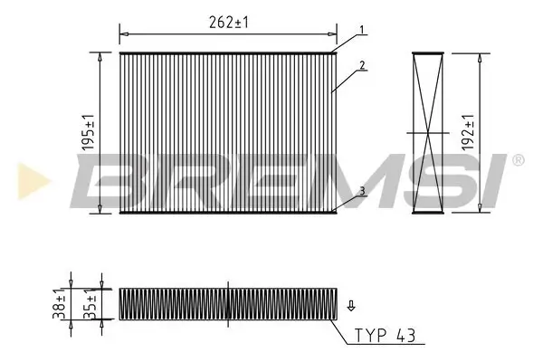 Filter, Innenraumluft BREMSI FC0469