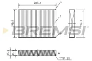 Filter, Innenraumluft BREMSI FC0470A
