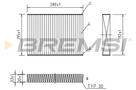 Filter, Innenraumluft BREMSI FC0470A Bild Filter, Innenraumluft BREMSI FC0470A