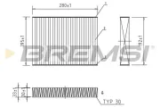 Filter, Innenraumluft BREMSI FC0470C