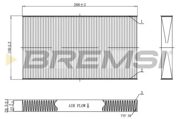 Filter, Innenraumluft BREMSI FC0477