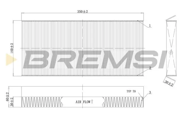 Filter, Innenraumluft BREMSI FC0480