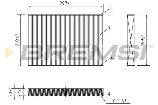 Filter, Innenraumluft BREMSI FC0484